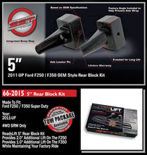 Load image into Gallery viewer, ReadyLift 2011-18 FORD F250/F350/F450 5&#39;&#39; Rear Block Kit-66-2015