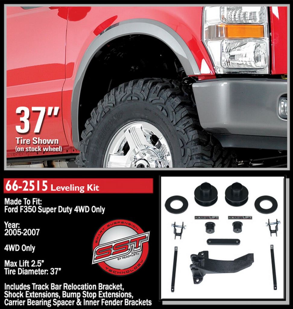 ReadyLift 2005-07 FORD F250/F350/F450 2.5'' Front Leveling Kit with Track Bar Bracket-66-2515