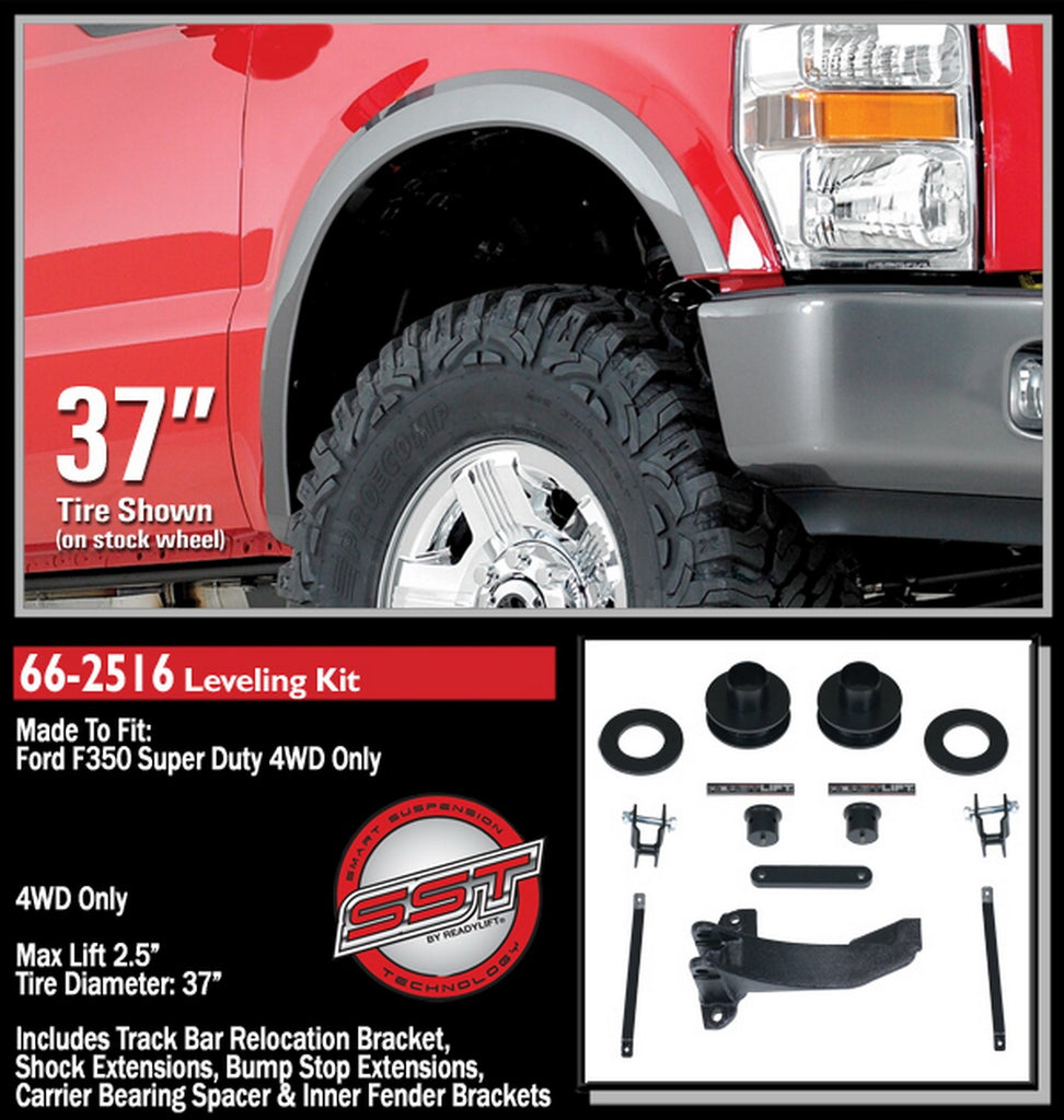 ReadyLift 2008-10 FORD F250/F350/F450 2.5'' Front Leveling Kit with Track Bar Bracket-66-2516