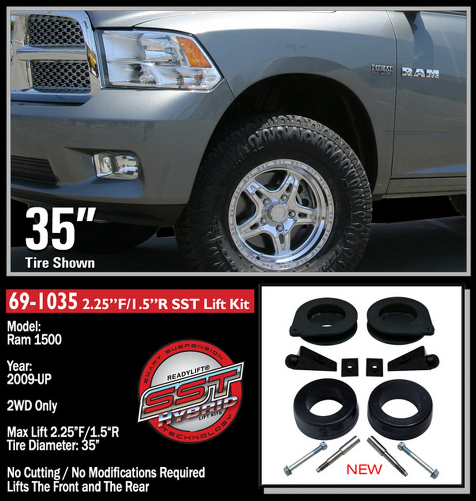 ReadyLift 2009-11 DODGE-RAM 1500 2.25'' Front with 1.5'' Rear SST Lift Kit-69-1035