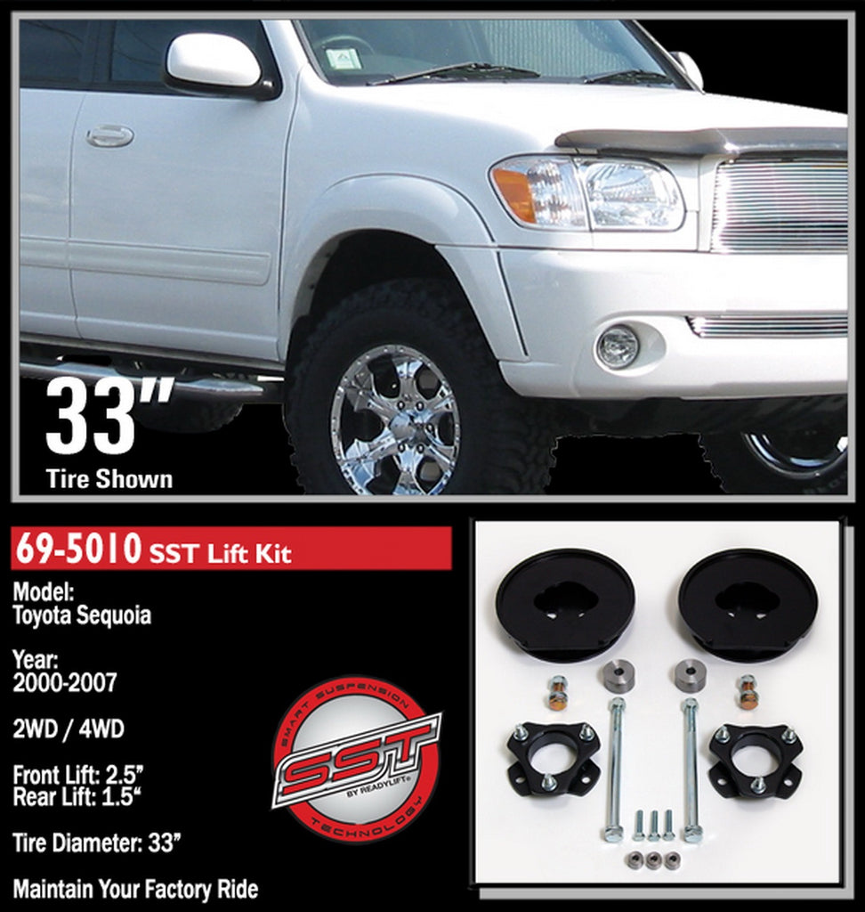 ReadyLift 2001-07 TOYOTA SEQUOIA 2.0'' 'Front with 1''Rear SST Lift Kit-69-5010