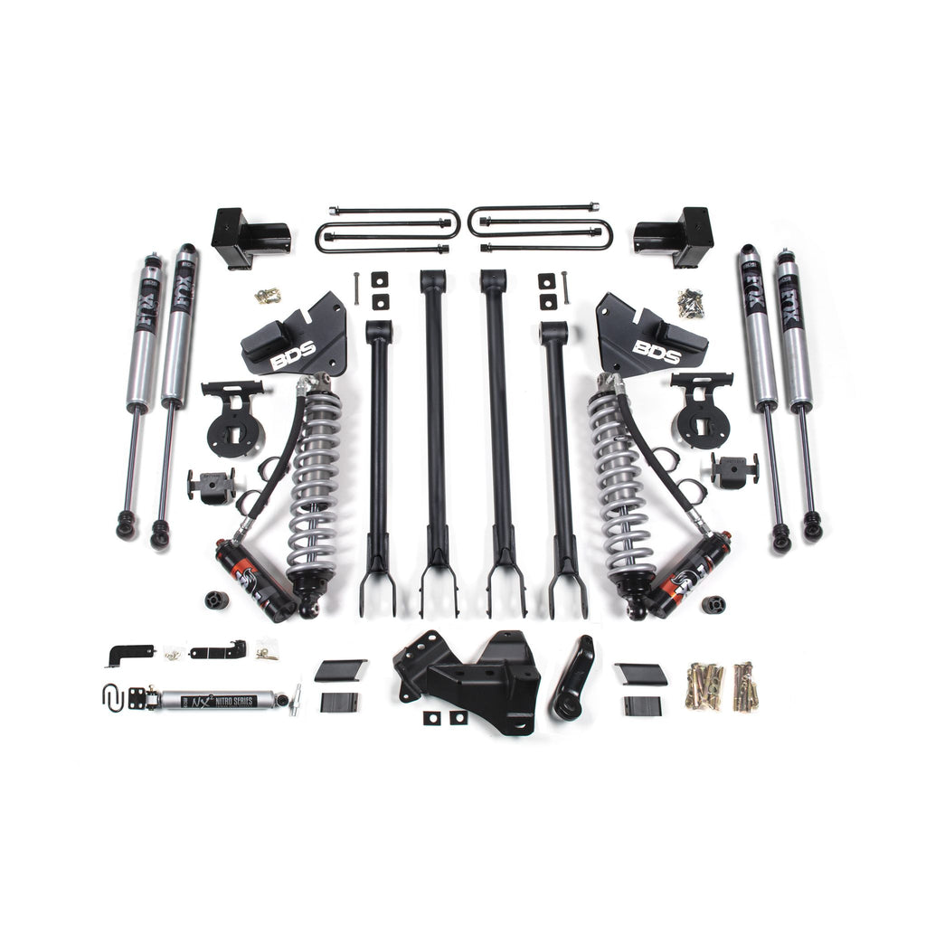 4 Inch Lift Kit w/ 4-Link | FOX 2.5 Performance Elite Coil-Over Conversion | Ford F350 Super Duty DRW (20-22) 4WD | Diesel