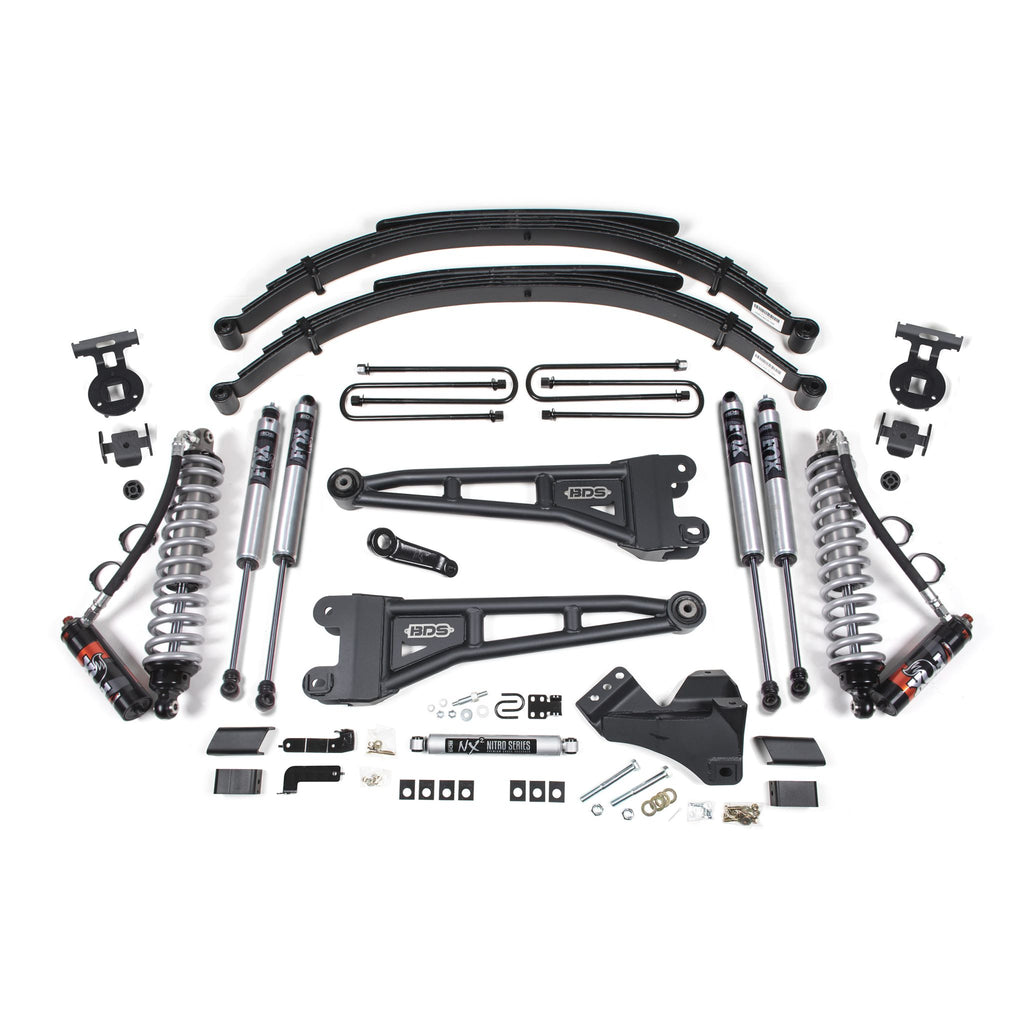 4 Inch Lift Kit w/ Radius Arm | FOX 2.5 Performance Elite Coil-Over Conversion | Ford F250/F350 Super Duty (17-19) 4WD | Diesel