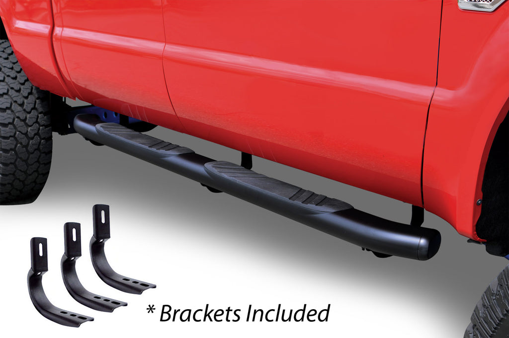 Big Country Truck Accessories 395269801 - 5 WIDESIDER XL Composite Side Steps With Mounting Brackets - Black Powdercoat