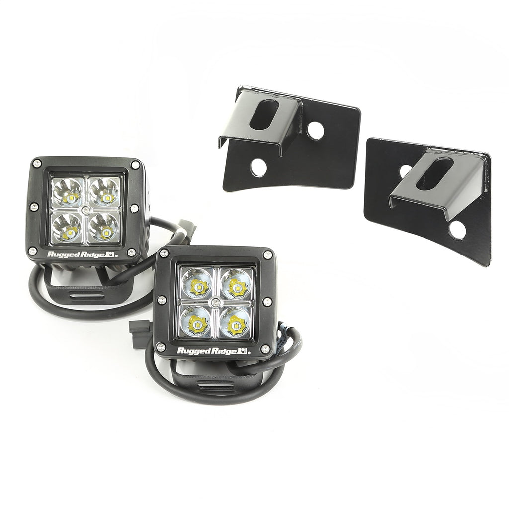 Rugged Ridge Windshield Bracket LED Light Kit 11027.10