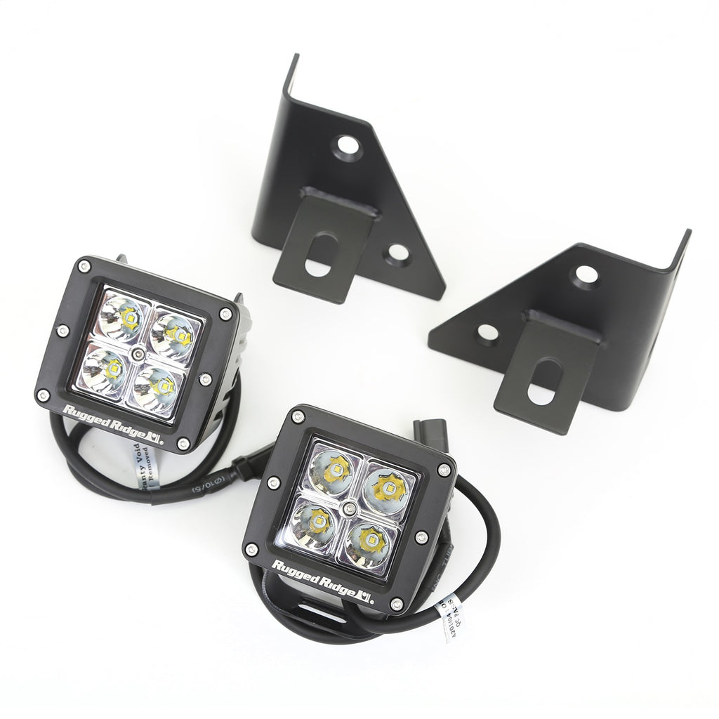 Rugged Ridge Windshield Bracket LED Light Kit 11027.12