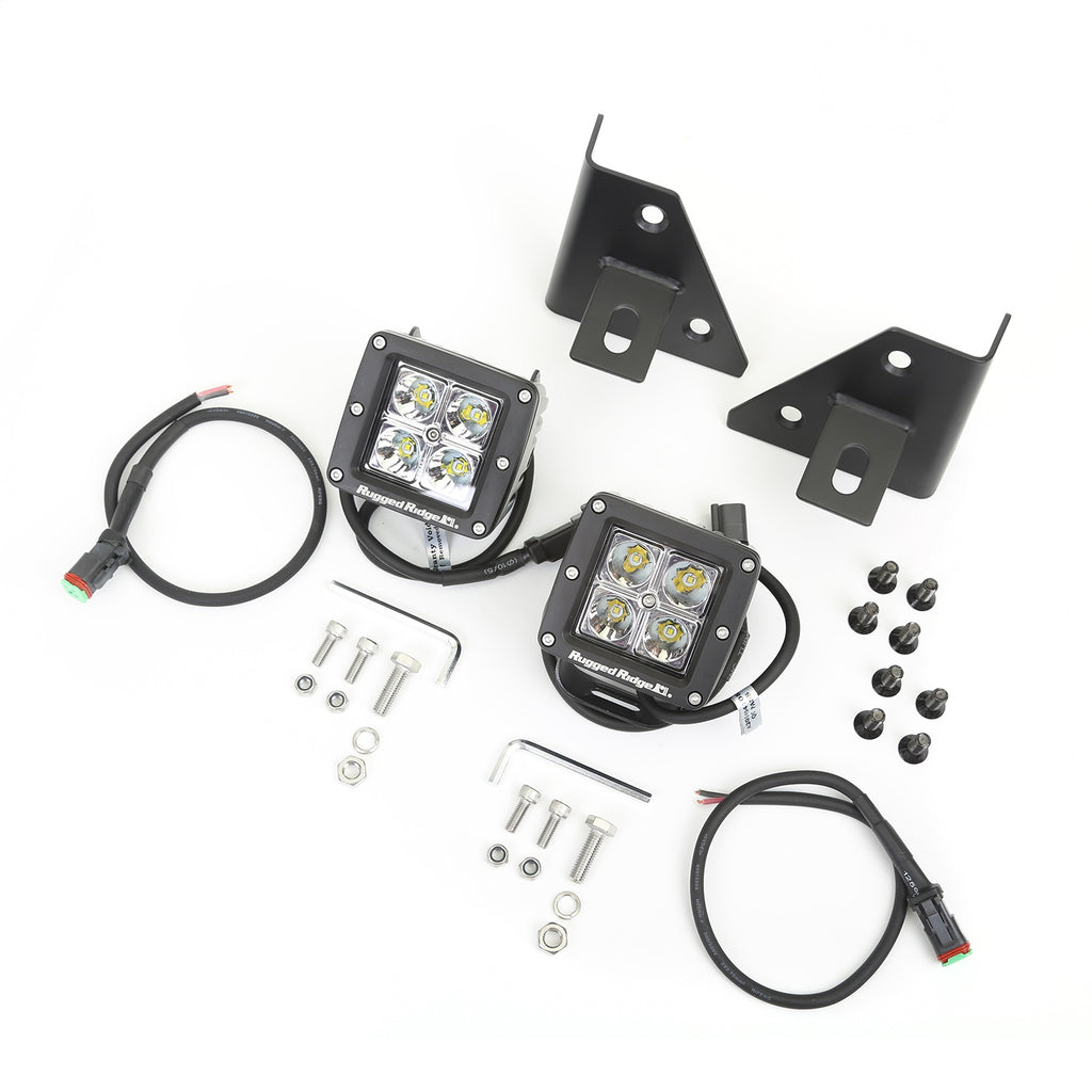 Rugged Ridge Windshield Bracket LED Light Kit 11027.12