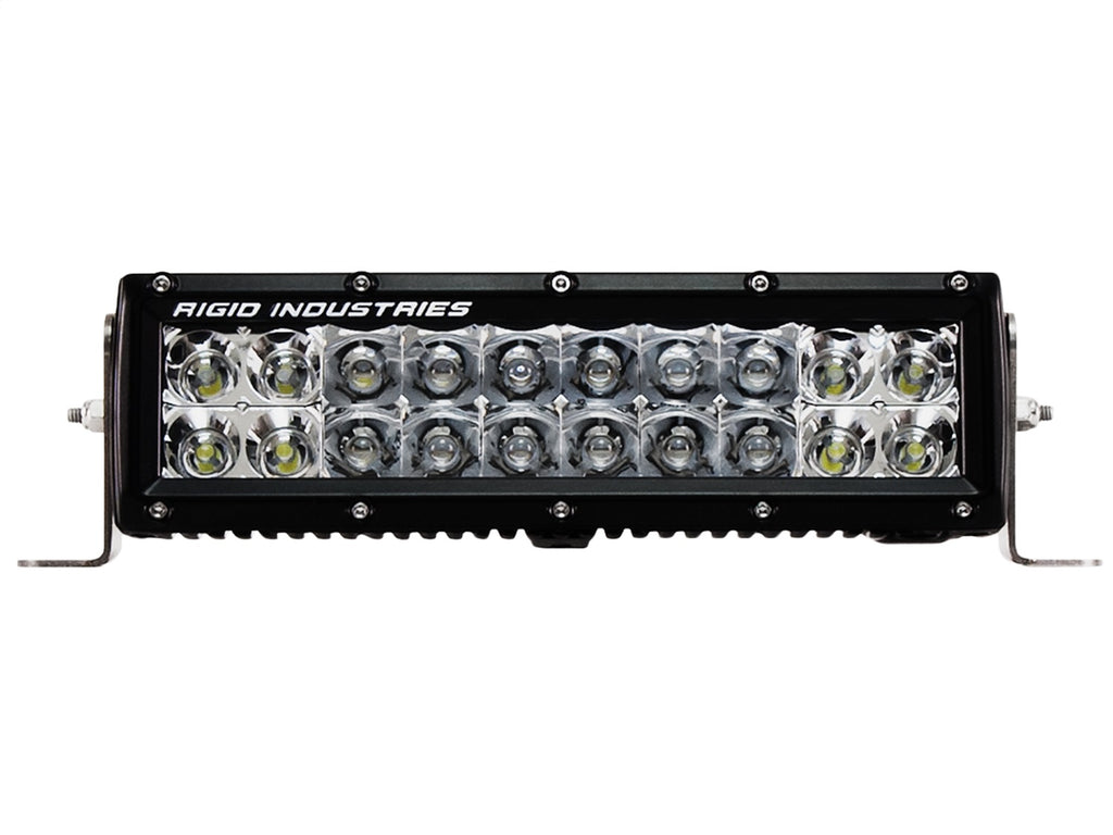 Rigid Industries RIGID E-Series PRO LED Light; Spot/Flood Optics; Amber; 10 Inch; Black Housing 110322