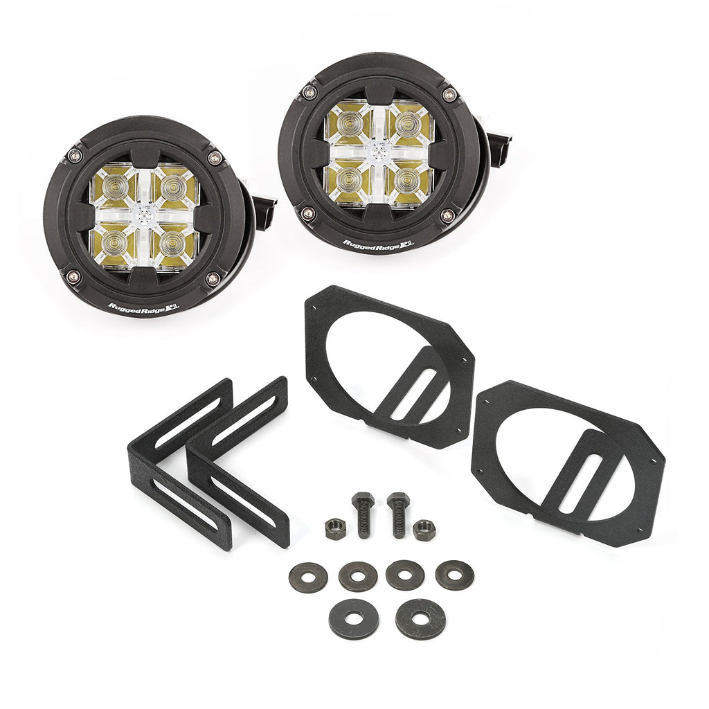 Rugged Ridge LED Light/Mount Kit 11232.17