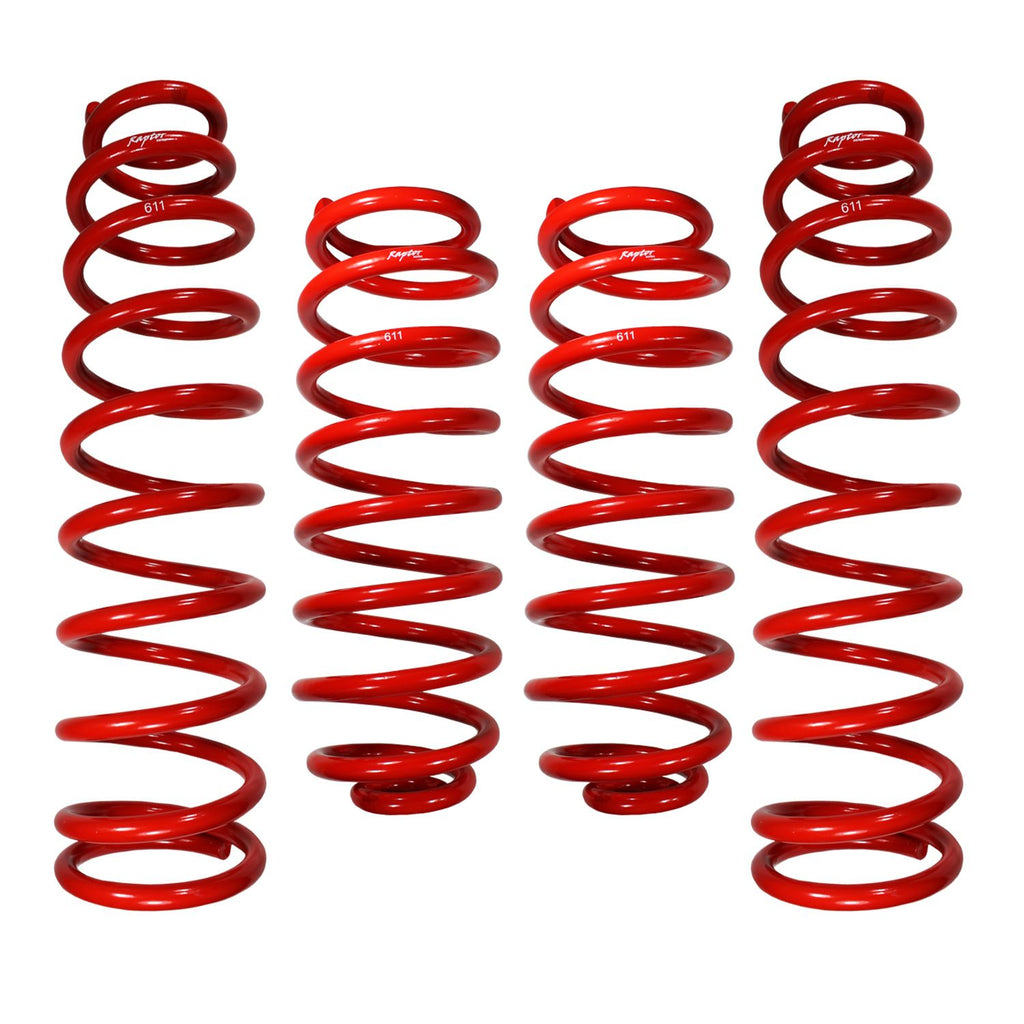 Raptor Series RSO Front and Rear Coil Springs 2.5in Lift Red for Wrangler JK/JKU 4-Door 170107-404500