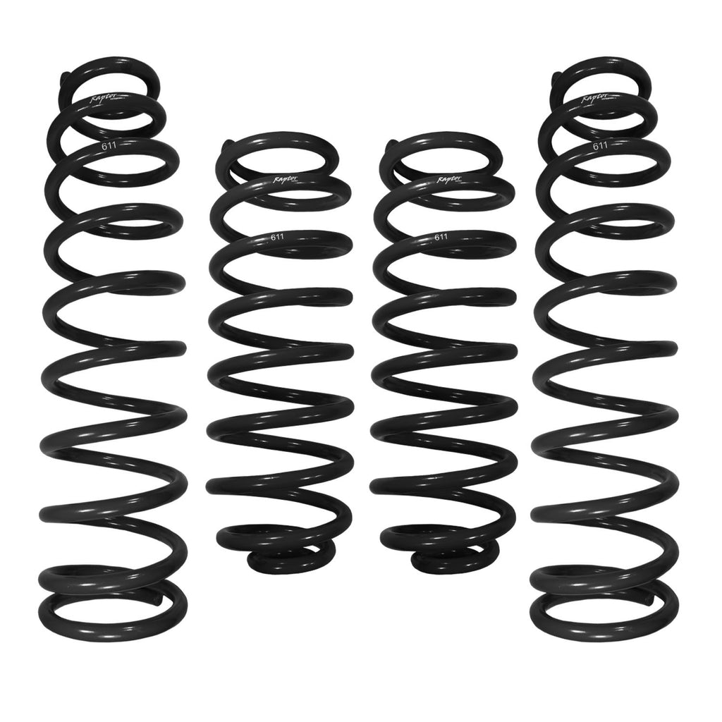 Raptor Series RSO Front and Rear Coil Springs 4in Lift Black for Wrangler JK/JKU 4-Door 170107-404700