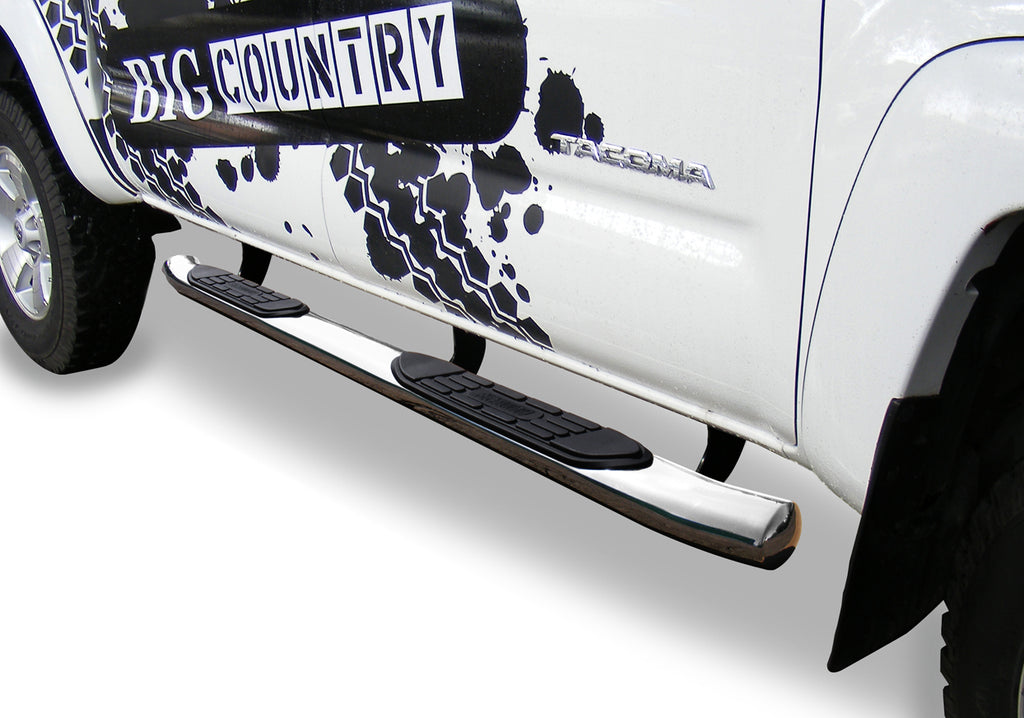 Big Country Truck Accessories 39426966 - 4 + 15 Degree Side Bars With Mounting Bracket Kit - Polished Stainless Steel