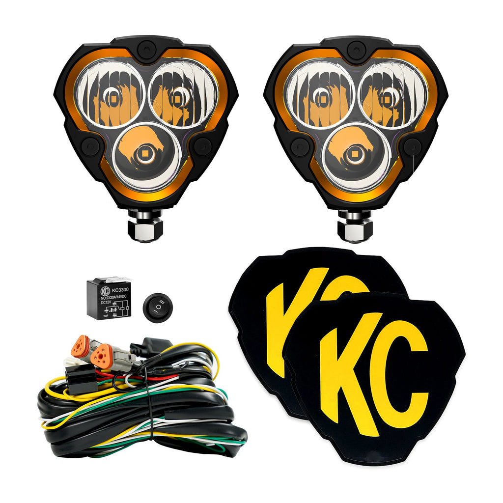 KC Hilites FLEX ERA 3 - 2-Light System - 40W Combo Beam