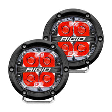 Load image into Gallery viewer, Rigid Industries 360-SERIES 4 INCH LED OFF-ROAD SPOT BEAM RED BACKLIGHTPAIR 36112