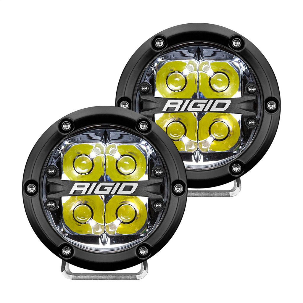 Rigid Industries 360-SERIES 4 INCH LED OFF-ROAD SPOT BEAM WHT BACKLIGHTPAIR 36113