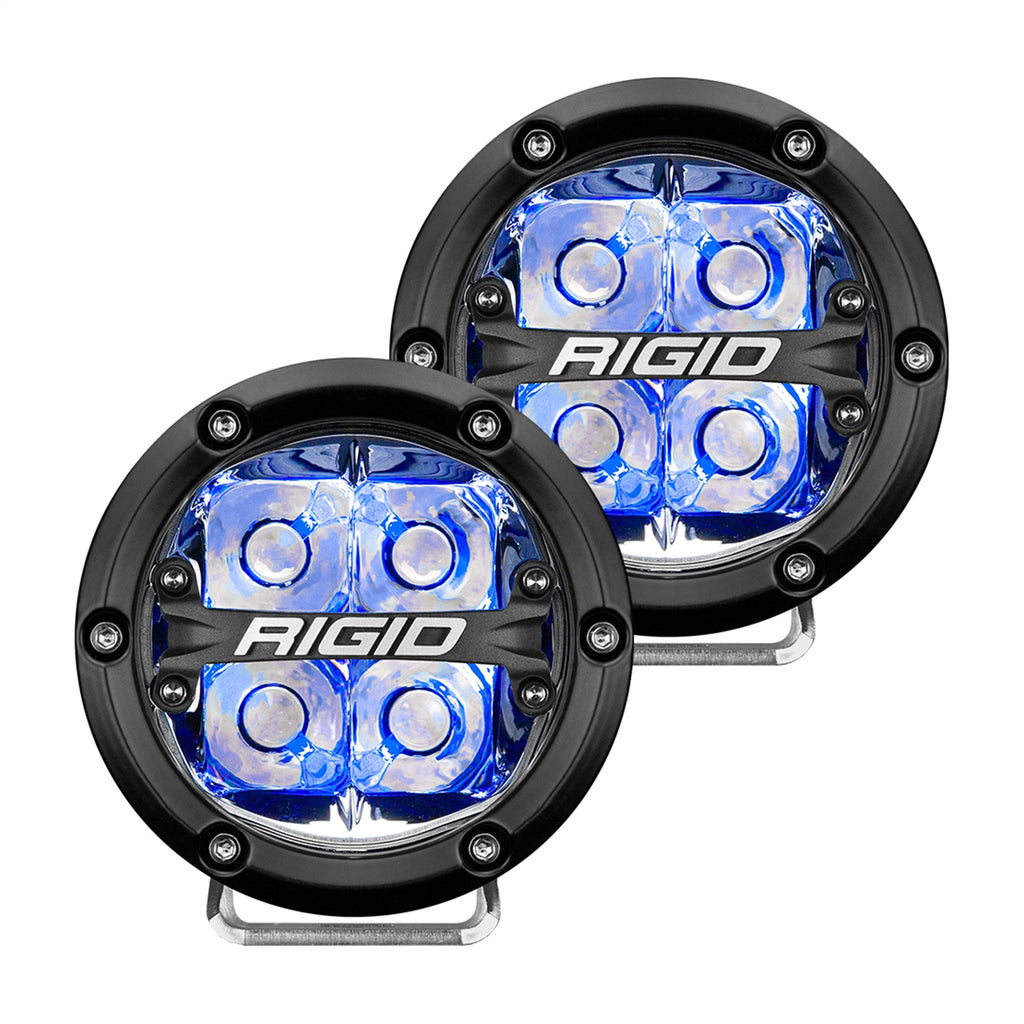 Rigid Industries 360-SERIES 4 INCH LED OFF-ROAD SPOT BEAM BLU BACKLIGHTPAIR 36115