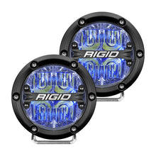 Load image into Gallery viewer, Rigid Industries 360-SERIES 4 INCH LED OFF-ROAD DRIVE BEAM BLUE BACKLIGHT PAIR 36119