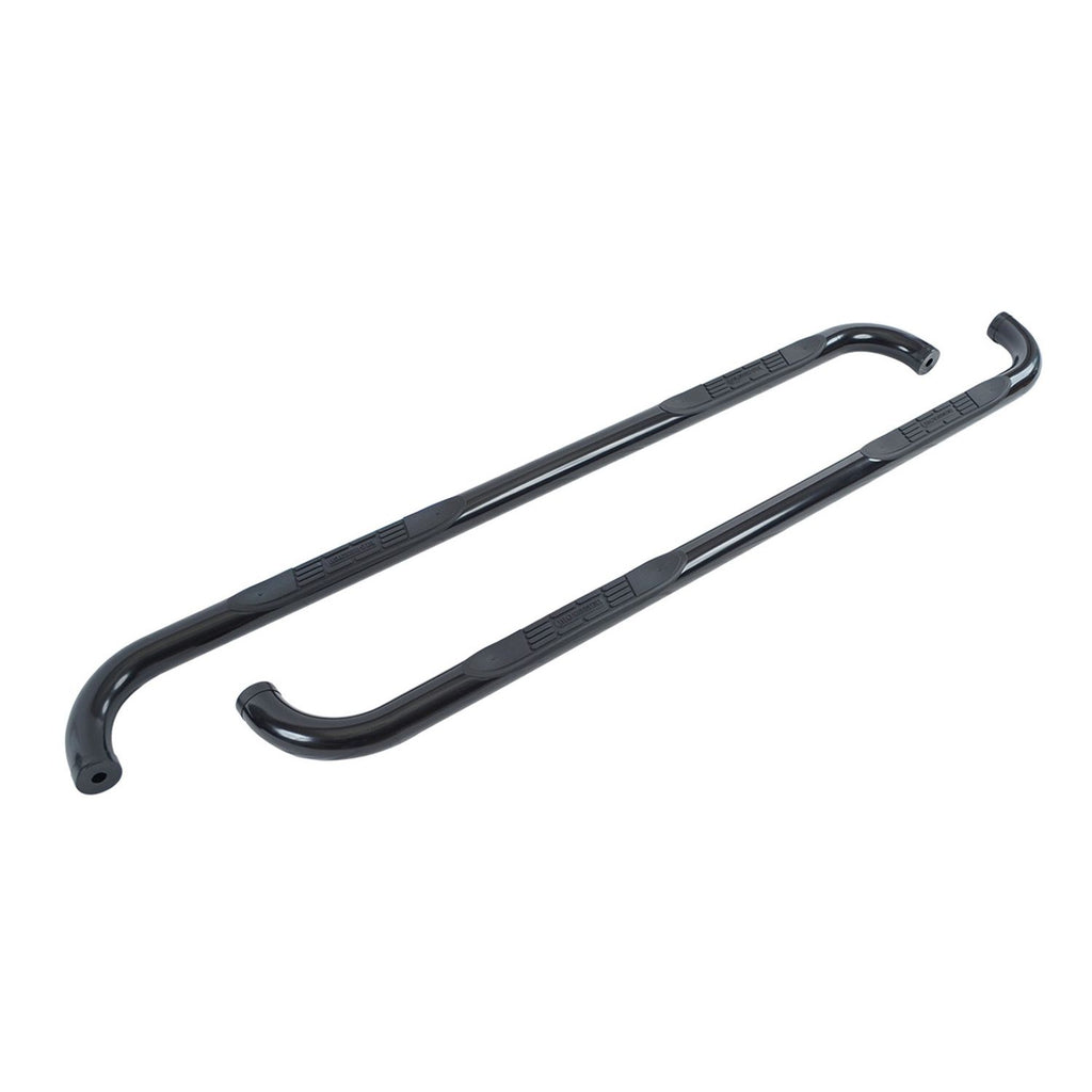 Big Country Truck Accessories 370301 - 3 Round Classic Side Bars With Mounting Bracket Kit  - Black Powdercoat