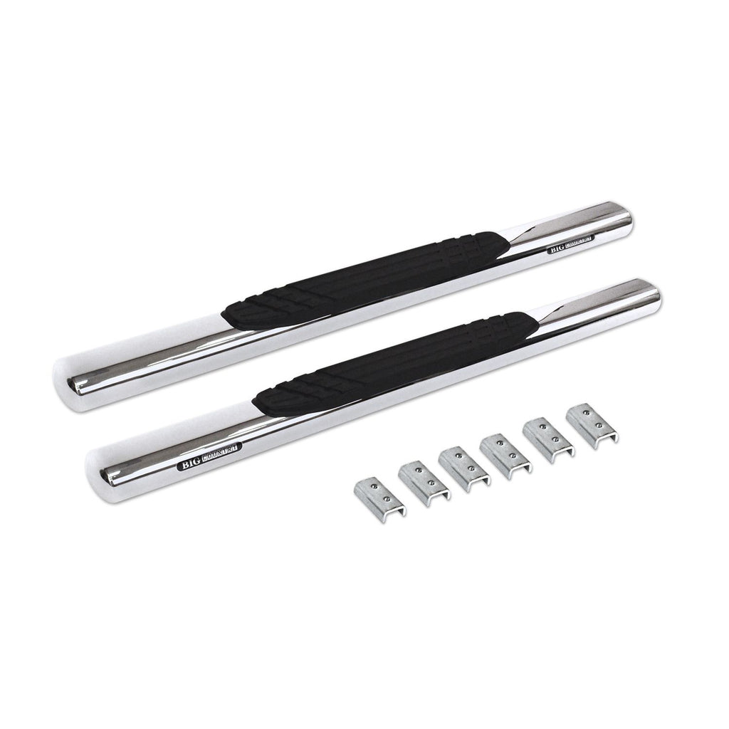 Big Country Truck Accessories 394201526 - 4 WIDESIDER Platinum Side Bars With Mounting Bracket Kit - Polished Stainless Steel