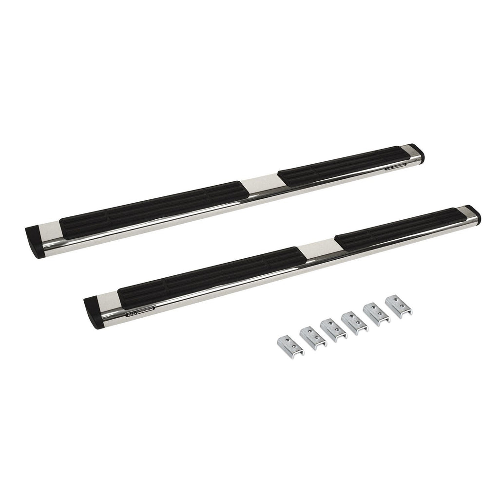 Big Country Truck Accessories 396401876 - 6 WIDESIDER Platinum Side Bars With Mounting Bracket Kit - Polished Stainless Steel