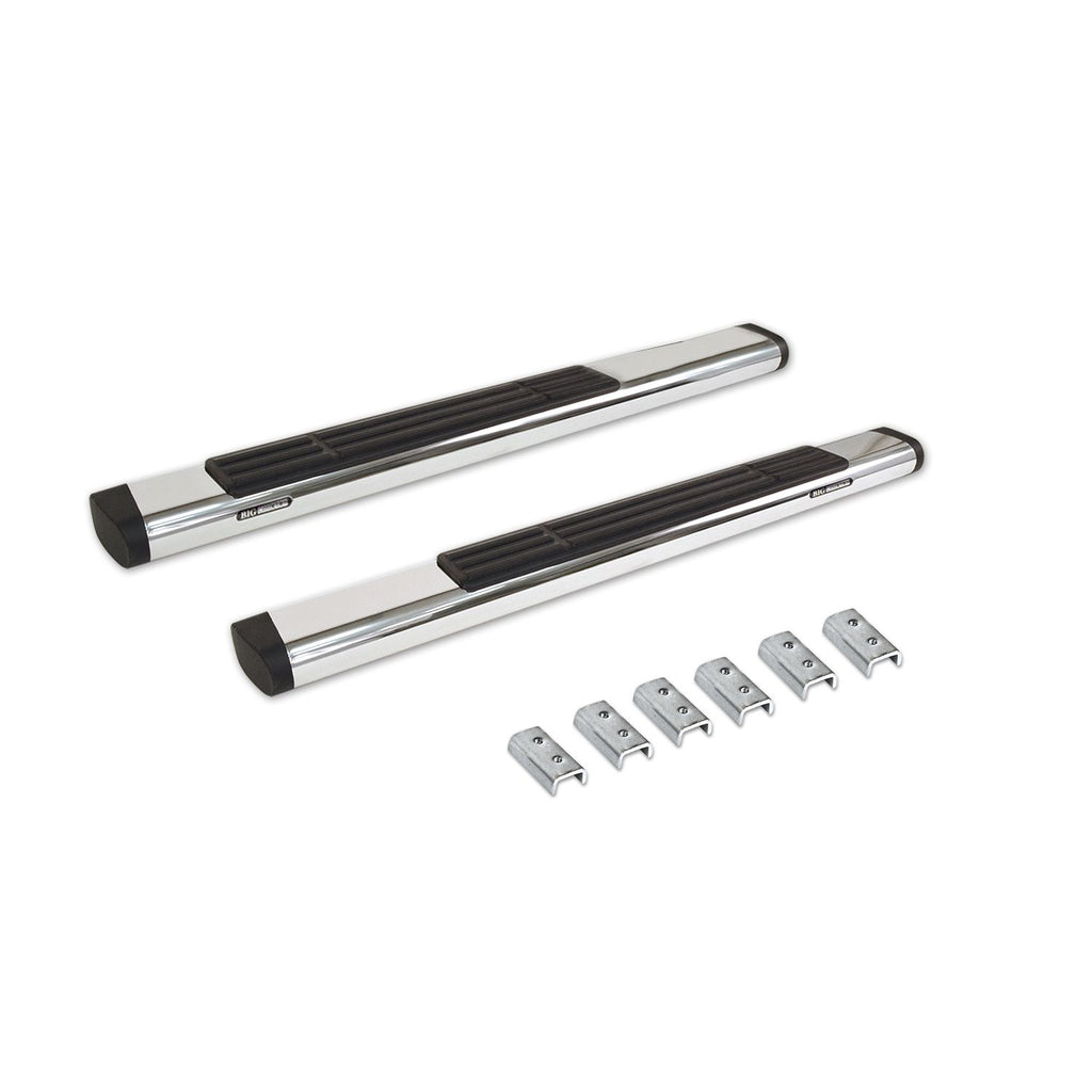 Big Country Truck Accessories 396224526 - 6 WIDESIDER Platinum Side Bars With Mounting Bracket Kit - Polished Stainless Steel