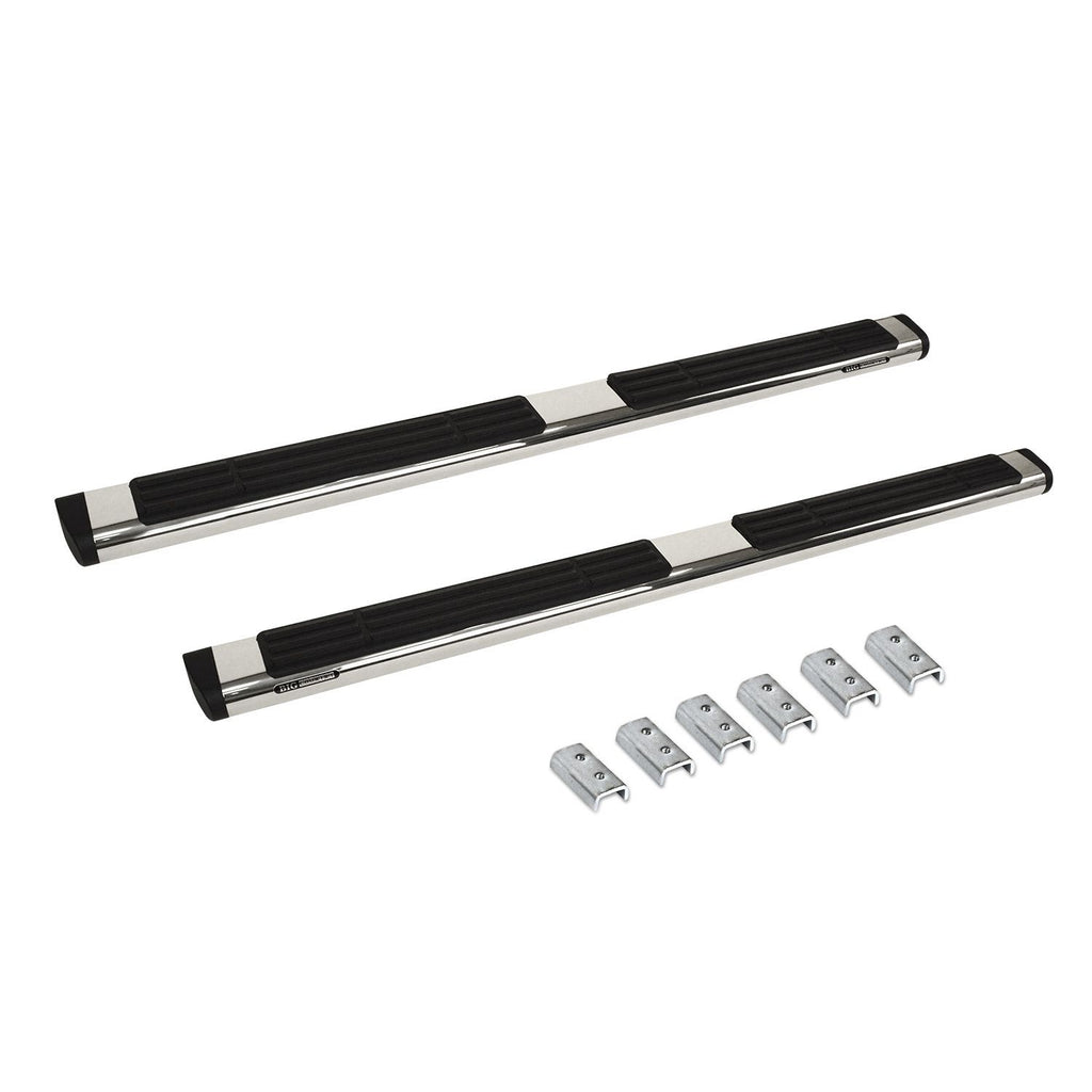 Big Country Truck Accessories 396224876 - 6 WIDESIDER Platinum Side Bars With Mounting Bracket Kit - Polished Stainless Steel