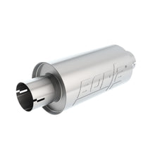 Load image into Gallery viewer, Specialty Muffler inS-Typein 2.5in Center Inlet/ 2.5in Center Outlet 5in Round x 10in Long Body Notched Necks