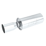 Boomers Muffler Rock-It 2.25in Offset Inlet Pipe/ 4.5in Single Round Tip 6.63in Round x 14in Long Body