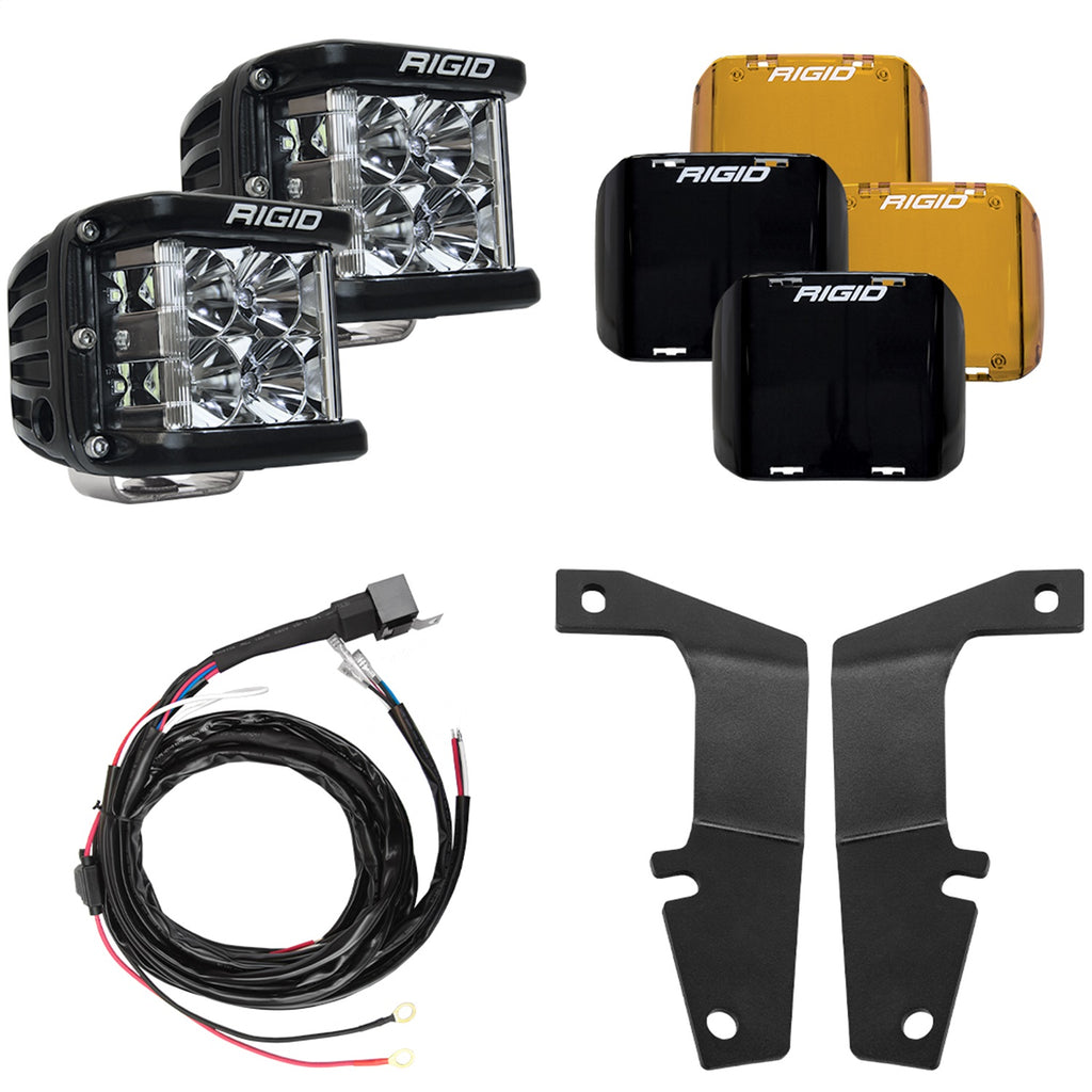 Rigid Industries RIGID 2010-2020 Toyota 4Runner A-Pillar Light Kit; Includes D-SS Flood 46703