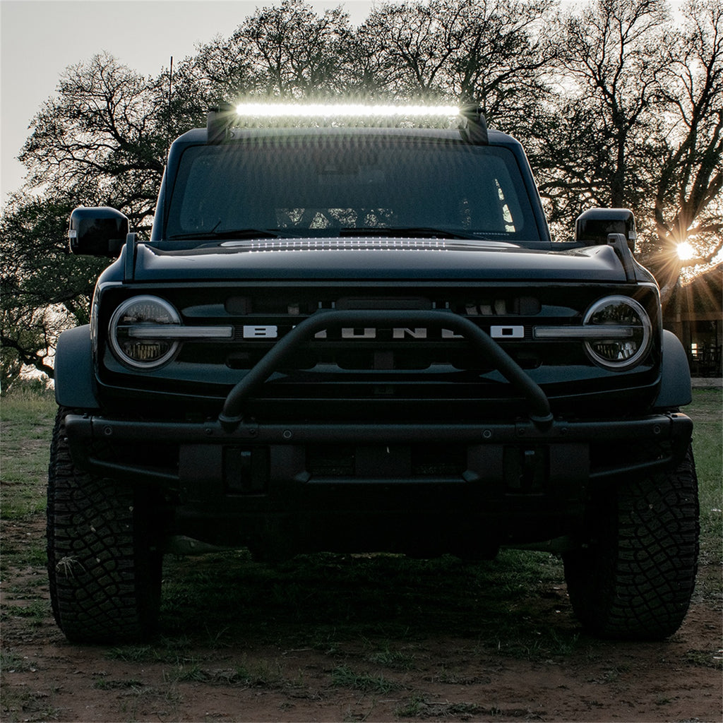 Rigid Industries 2021 Bronco Roof Rack Light Kit with a SR Spot/Flood Combo Bar Included 46726
