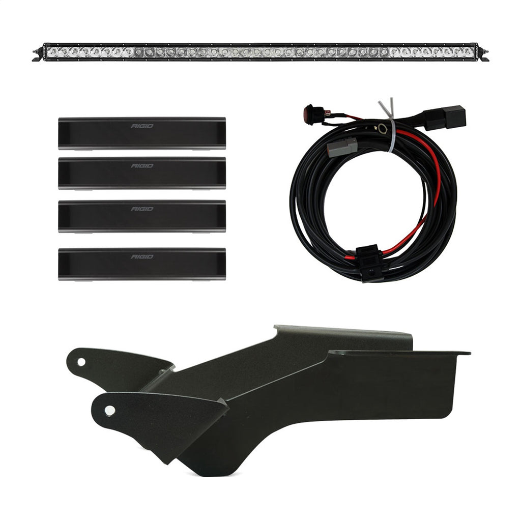 Rigid Industries 2021 Bronco Roof Rack Light Kit with a SR Spot/Flood Combo Bar Included 46726