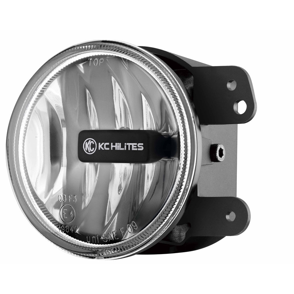 KC Hilites 4 in Gravity LED G4 - 2-Light System - SAE/ECE - 10W Fog Beam - for 07-09 Jeep JK