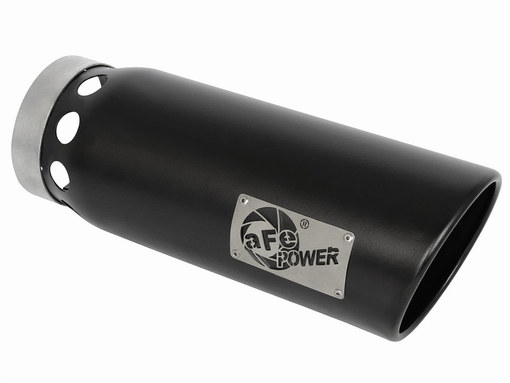 Advanced FLOW Engineering MACH Force-Xp 409 Stainless Steel Clamp-on Exhaust Tip Black Right Side Exit 49T50601-B161