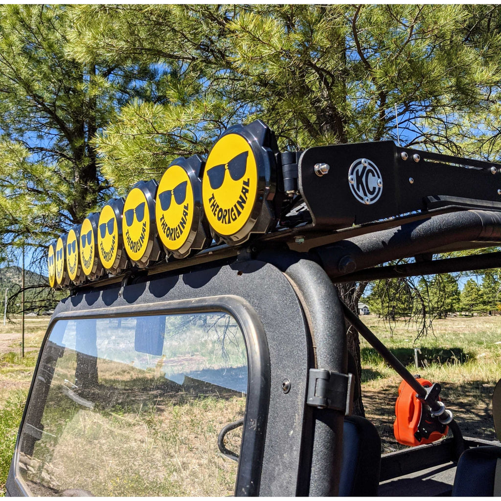 KC Hilites 6 in Pro6 Gravity Light cover - 50th Anniversary Smiley Face- Yellow / Black KC Logo