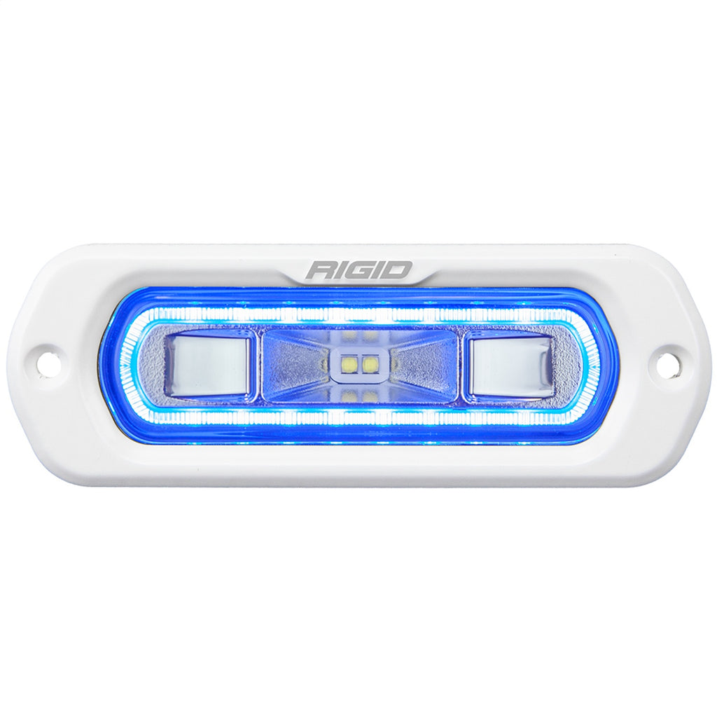 Rigid Industries SR-L Series Marine Spreader Pod 2 Wire Flush Mount White With Blue Halo 51201