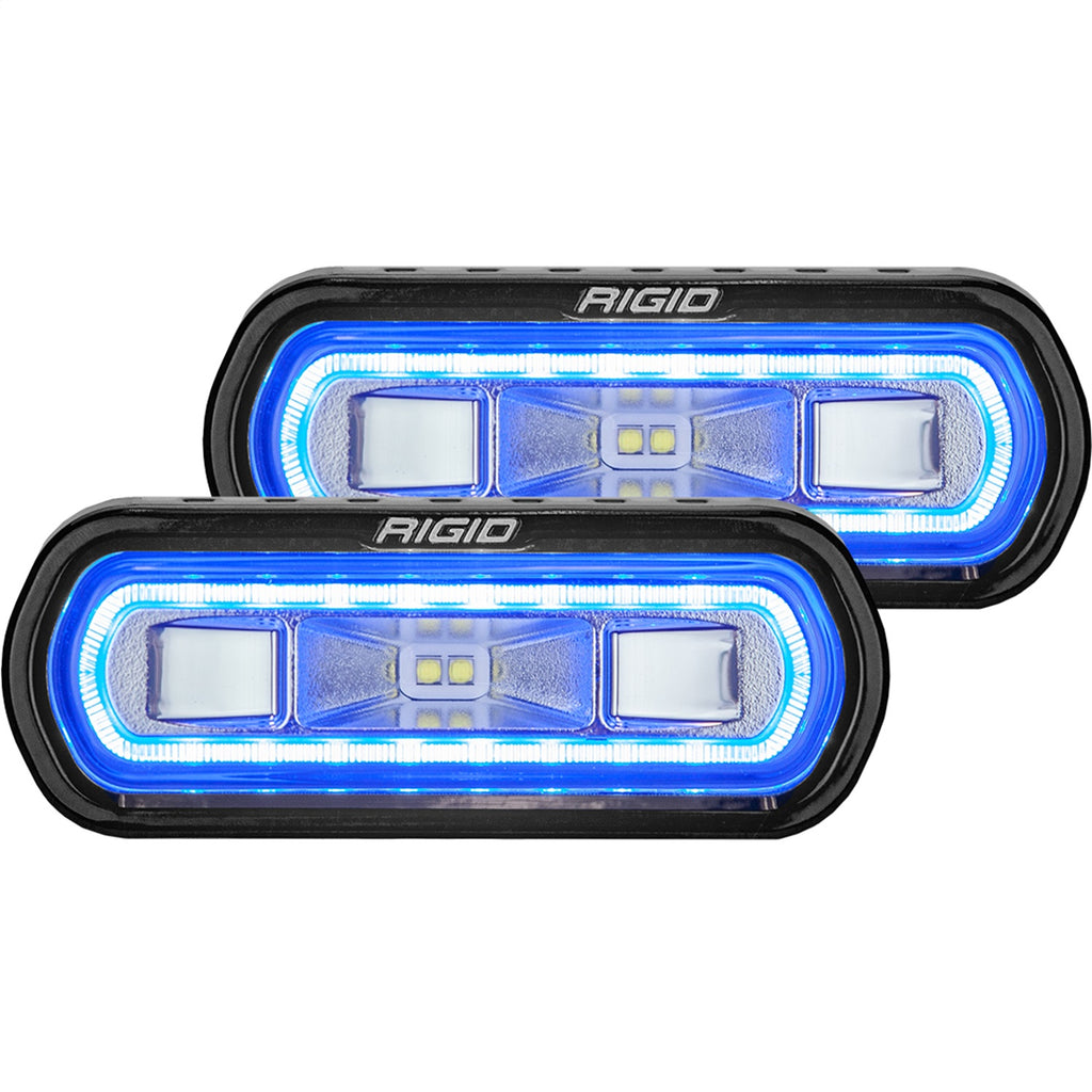 Rigid Industries SR-L SERIES OFF-ROAD SPREADER POD 3 WIRE SURFACE MOUNT WITH BLUE HALO PAIR 53121
