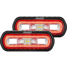 Load image into Gallery viewer, Rigid Industries SR-L SERIES OFF-ROAD SPREADER POD 3 WIRE SURFACE MOUNT WITH RED HALO PAIR 53122