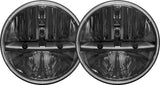 Rigid Industries RIGID 7 Inch Round Headlight Kit with H13 To H4 Adaptor Pair 55001