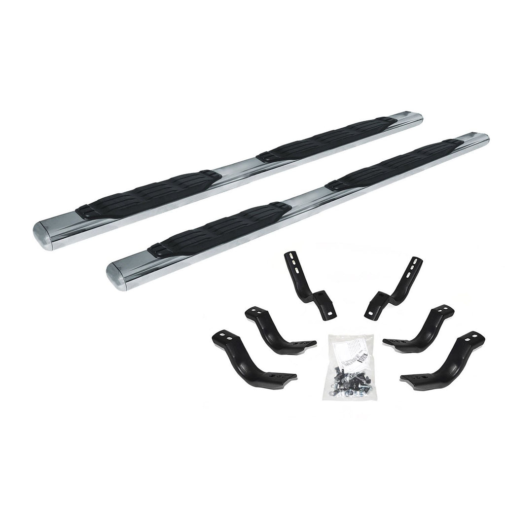 Big Country Truck Accessories 104203806 - 4 Fusion Series Side Bars With Mounting Bracket Kit - Polished Stainless Steel