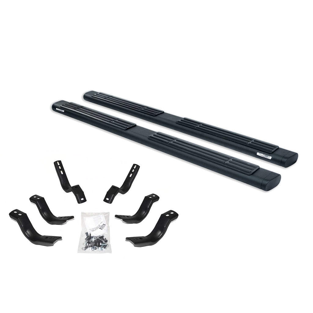 Big Country Truck Accessories 396030520 - 6 WIDESIDER Platinum Side Bars With Mounting Bracket Kit - Textured Black