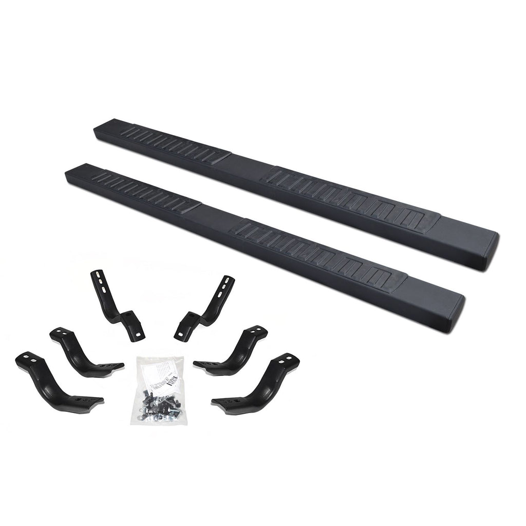 Big Country Truck Accessories 3962169870 - 6 WIDESIDER II Platinum Side Bars With Mounting Bracket Kit - Textured Black