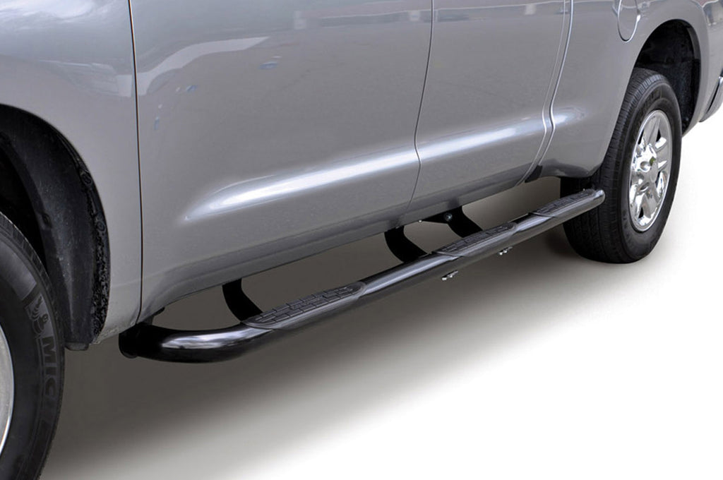 Big Country Truck Accessories 373971 - 3 Round Wheel to Wheel Side Bars With Mounting Bracket Kit - Black Powdercoat