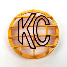 Load image into Gallery viewer, KC Hilites 6 in Stone Guard - ABS Plastic - Yellow / Black KC Logo