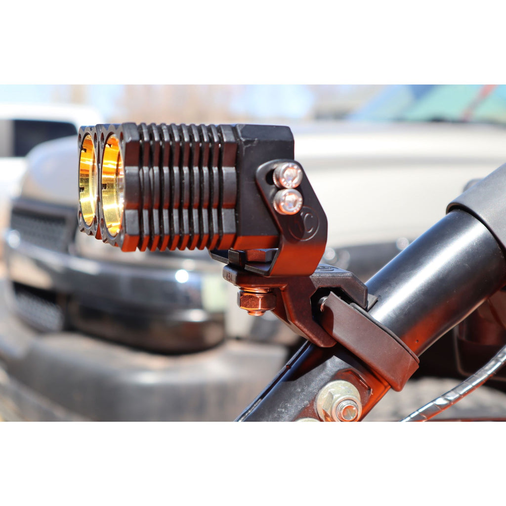 KC Hilites Bracket Set - Tube Clamp Light Mount - KC MTZ 40 in - Rubber Sleeve - Pair - 1.5 in - 2.0 in