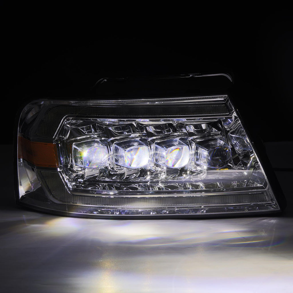 AlphaRex-LED Projector Headlights in Chrome