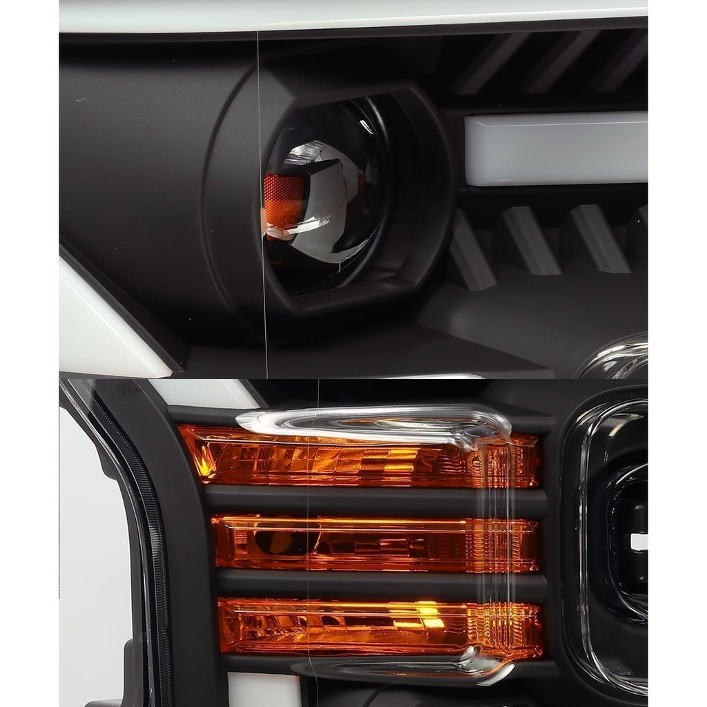 AlphaRex-Projector Headlights Plank Style Design Matte Black