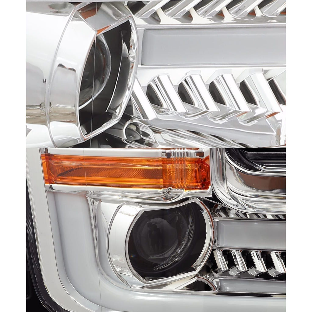 AlphaRex Projector Headlights Plank Style Design Chrome 880157