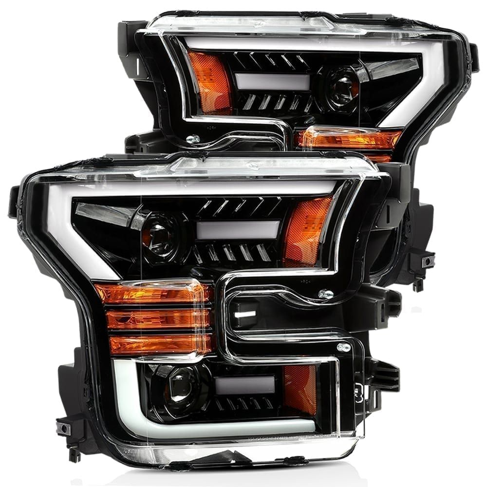 AlphaRex Projector Headlights Plank Style Design Chrome 880158