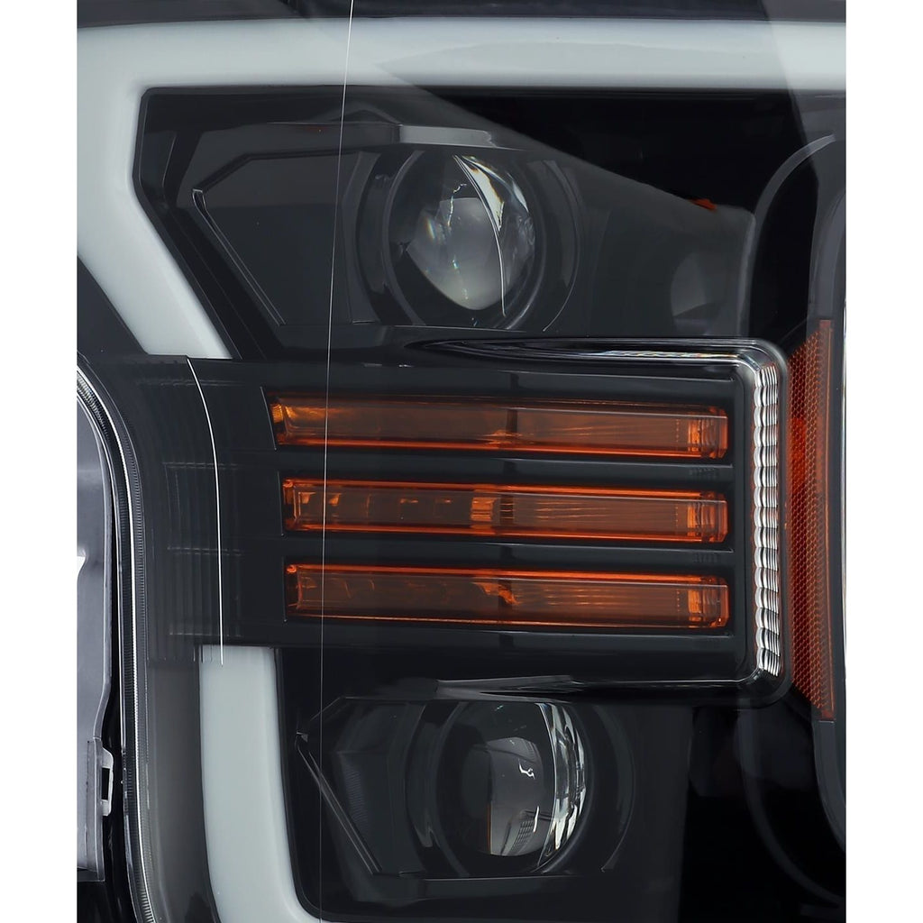 AlphaRex-Projector Headlights Plank Style Design Gloss Black