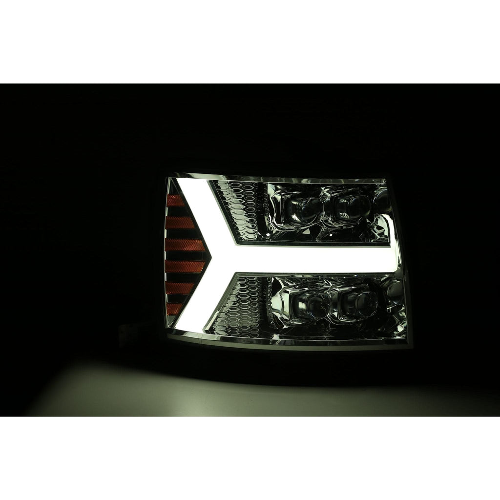 AlphaRex LED Projector Headlights Plank Style Design Chrome 880207